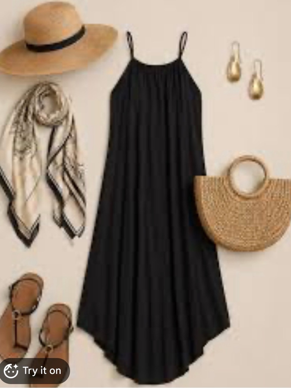 Black Spaghetti-Strap Maxi Dress - Women